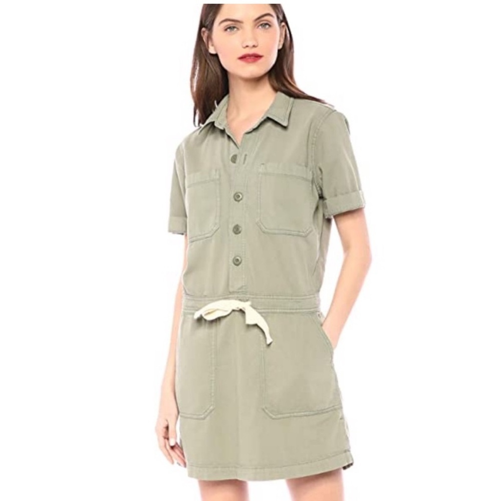 Lucky Brand Olive Green Shirt Dress 2178